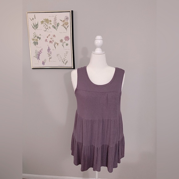 Simply Vera Vera Wang Tops - Simply Vera Purple Babydoll Tank (Medium)